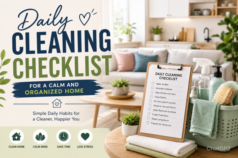 The Ultimate Daily Cleaning Checklist for a Calm and Organized Home