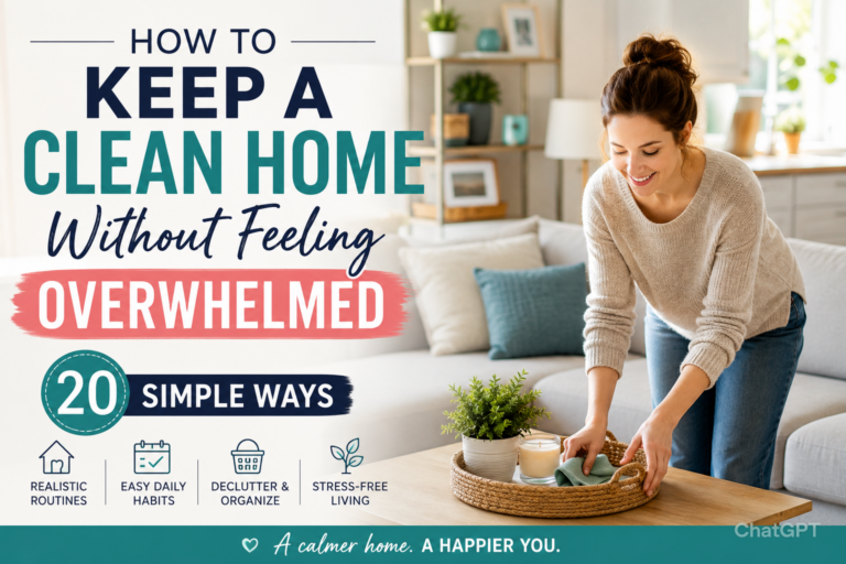 How to Keep a Clean Home Without Feeling Overwhelmed (20 Ways)