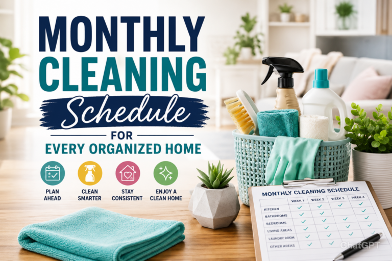 Monthly Thorough Cleaning Schedule for Every Organized Home